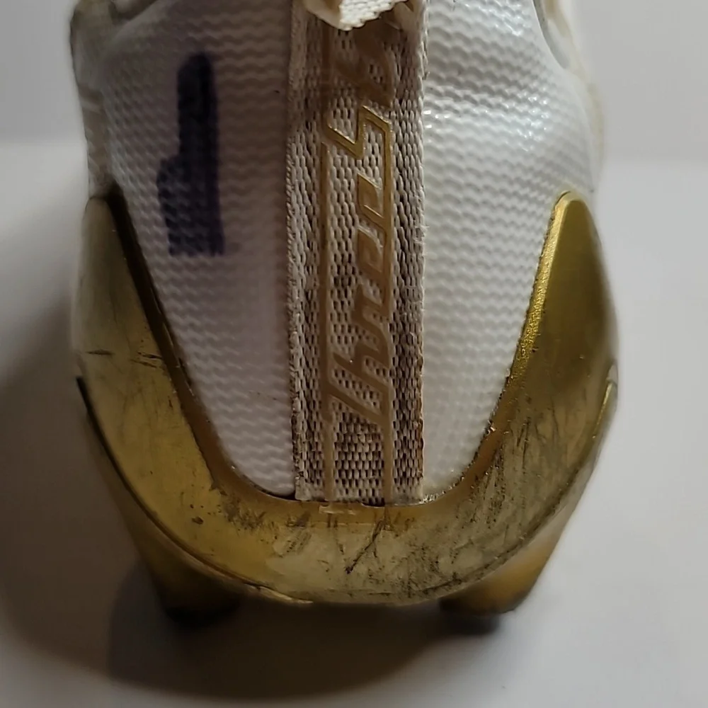 Adidas Adizero Football Cleats 9 mens FX4237 white gold metallic